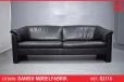 Modern design black leather 3 seater sofa by Danish Mobelfabrik - view 1