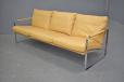 FK6720 3 seater sofa in tan leather - Walter Knoll production