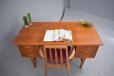 Small vintage teak desk from 1960s with 6 drawers - view 11