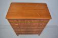 Birch plywood chest of 6 drawer with teak drawer facings for sale