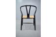 Wishbone dining chair by hans wegner in black laquer finish
