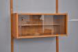1953 Design ps system cabinet in vintage teak with glass doors for sale