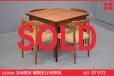 Compact vintage teak dining table with 2 pull-out leaves | Danish Mobelfabrik - view 1