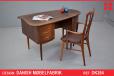 Rosewood writing desk with asymmetric top | Danish Mobelfabrik - view 1