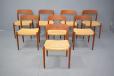 Set of 8 Niels Moller model 75 dining chairs in teak - view 11
