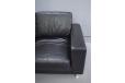 Impressive black leather corner sofa made in Denmark, 2000s
