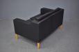 Stouby 2 seater box frame sofa in vintage black ox leather model EVA