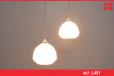 Vintage pendant light with double opeline glass shades  - view 1
