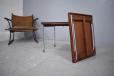 Rare side tables with stunning rosewood grain & chrome legs.