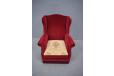 Vintage Danish Cabinetmaker made high backa rmchair in original red upholstery