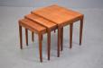 Vintage teak nest of 3 side tables for sale
