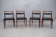 Model OD69 dining chairs in rosewood with theather upholstery deigned in the 1960s by Kai Kristiansen