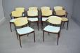 Set of 10 Vintage rosewood frame dining chairs Model 42 by Kai Kristiansen