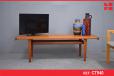 Large vintage teak lounge table | Visible mortice joins - view 1