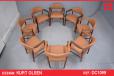 Kurt Olsen design set of 8 new upholstered armchairs in vintage rosewood - view 1