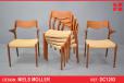 Set of 6 Niels Moller dining chairs in vintage teak | Model 55 & 71 - view 1