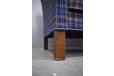 1940s Danish design box sprung 2 seat sofa in gold and blue check pattern