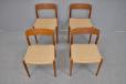 Set of 4 Niels Moller design dining chairs in teak | Model 75 - view 3
