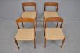 Set of 4 Niels Moller design dining chairs in teak | Model 75 - view 3