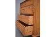 Chest of 4 drawers in antique solid elm produced 1850s by Danish Caboinetmaker