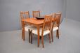 Small teak dining table with 2 pull out leaves - view 11
