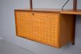 Poul Cadovius design 2 bay teak shelving system with record cabinet