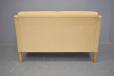Danish design 2 seater slim frame sofa with beige upholstery
