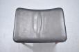 Finn Juhl vintage teak footstool in original black leather  - view 5