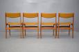 Midcentury Danish design dining chairs in teak