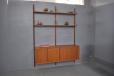 Vintage teak 2 bay modular shelving system for sale
