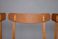 Set of vintage HANS WEGNER design CH23 dining chairs in beech and teak for sale