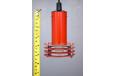 Vintage pendant light with 4 disk diffuser | Red - view 8