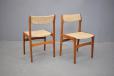 Anderstrup Mobelfabrik Pair of teak frame dining chairs for reupholstery