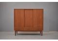 1950s Danish highboard in teak raised on oak legs