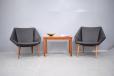 1950s design contemporary style hexagonal easy chair made by Danish Cabinetmaker