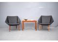Rare easy chair with teak legs | New black leather - view 9