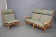 Rare 3 seater high back model GE375 sofa produced by Getama