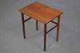 Vintage teak small side table with curved edge for sale