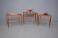 Set of 3 nesting tables in vintage teak - view 3