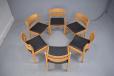 Set of 6 oak frame dining chairs designed by erik o jorgensen model Albatros