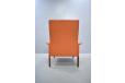 Hans Olsen vintage leather armchair with high back  - view 6