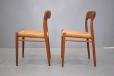 Vintage teak frame model 75 chair by Moller