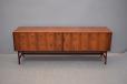 Vintage tambour door rosewood sideboard designed 1965 by Henry Rosengren Hansen for Brande