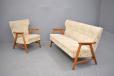 Vintage teak 2 seater sofa in original upholstery for sale