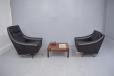 Vintage matador swivel chair in black leather on chrome base