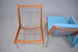 Stylish teak framed midcentury chairs with foam padded cushions - Model FD134