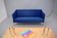 Willy Beck Cabinetmaker 3 seater stated sofa in original blue wool upholstery