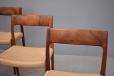 Niels Moller design set of 6 rosewood dining chairs model 77  - view 11