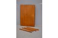 Small teak dining table with 2 pull out leaves - view 10