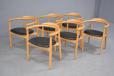 Set of 6 beech frame dining chairs | Tyge Hvass - view 2